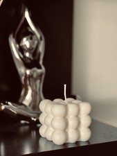 Bubble Cube Candle, Christmas decor, Home Decor, Unique, Soy Wax Candle