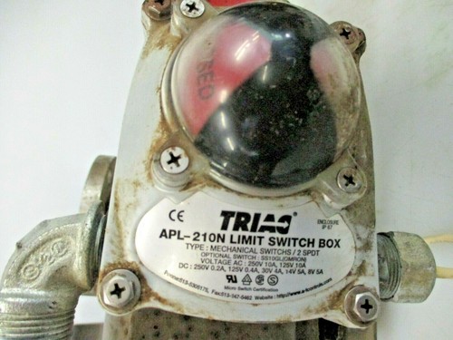TRIAD CONTROLS ACTUATOR W/APL-21ON LIMIT SWITCH BOX 2R200SR - Picture 4 of 6