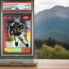 1999 LEAF CERTIFIED 4 STAR-MIRROR RED RICKY WILLIAMS RC PSA 10 RARE POP 3