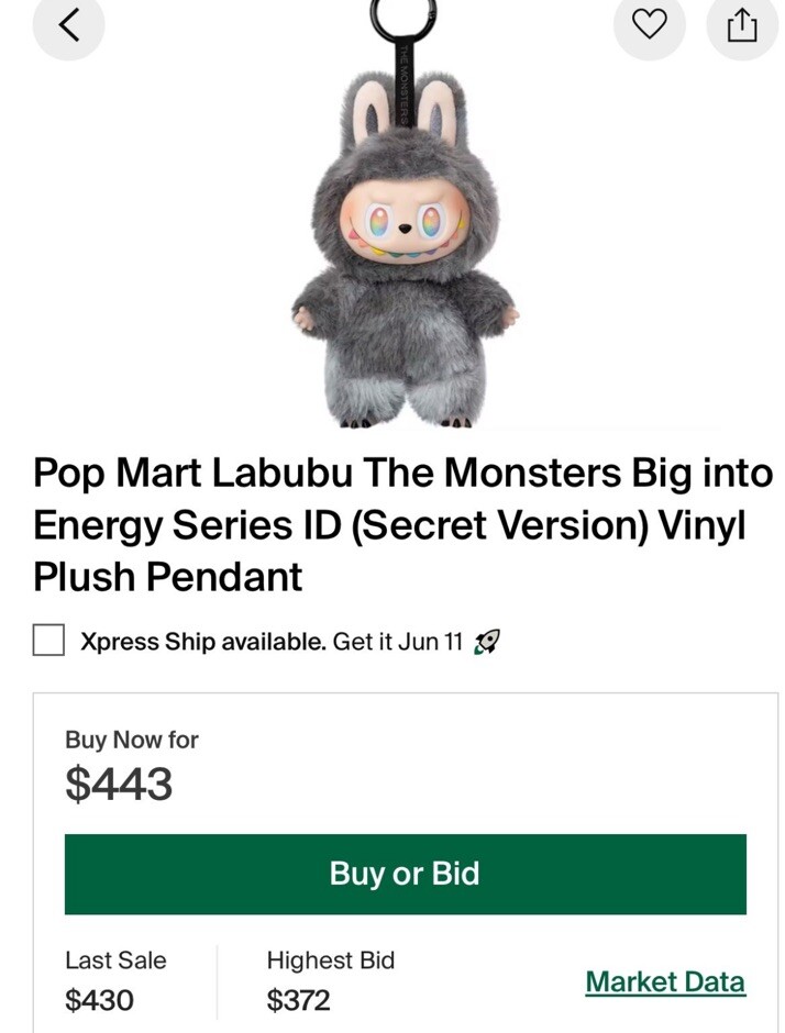 Big Into Energy “Secret ID” Labubu | eBay