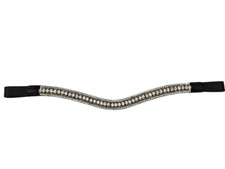 Clear Crystal Five Row Browband Leather Horse For Bridle All Sizes.