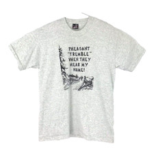 Large Single Stitch USA Made Pheasant Tremble When They Hear My Name T-Shirt