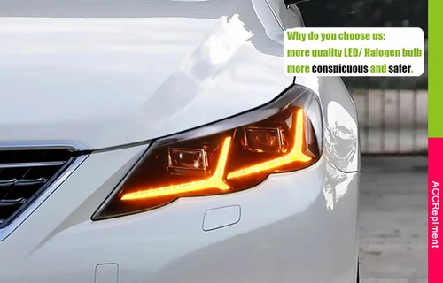 Headlight Assembly For Toyota Mark X 2010-2013 FULL LED Beam Projector LED DRL - Picture 1 of 18