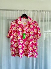 ERL Floral Print Shirt Pink Large