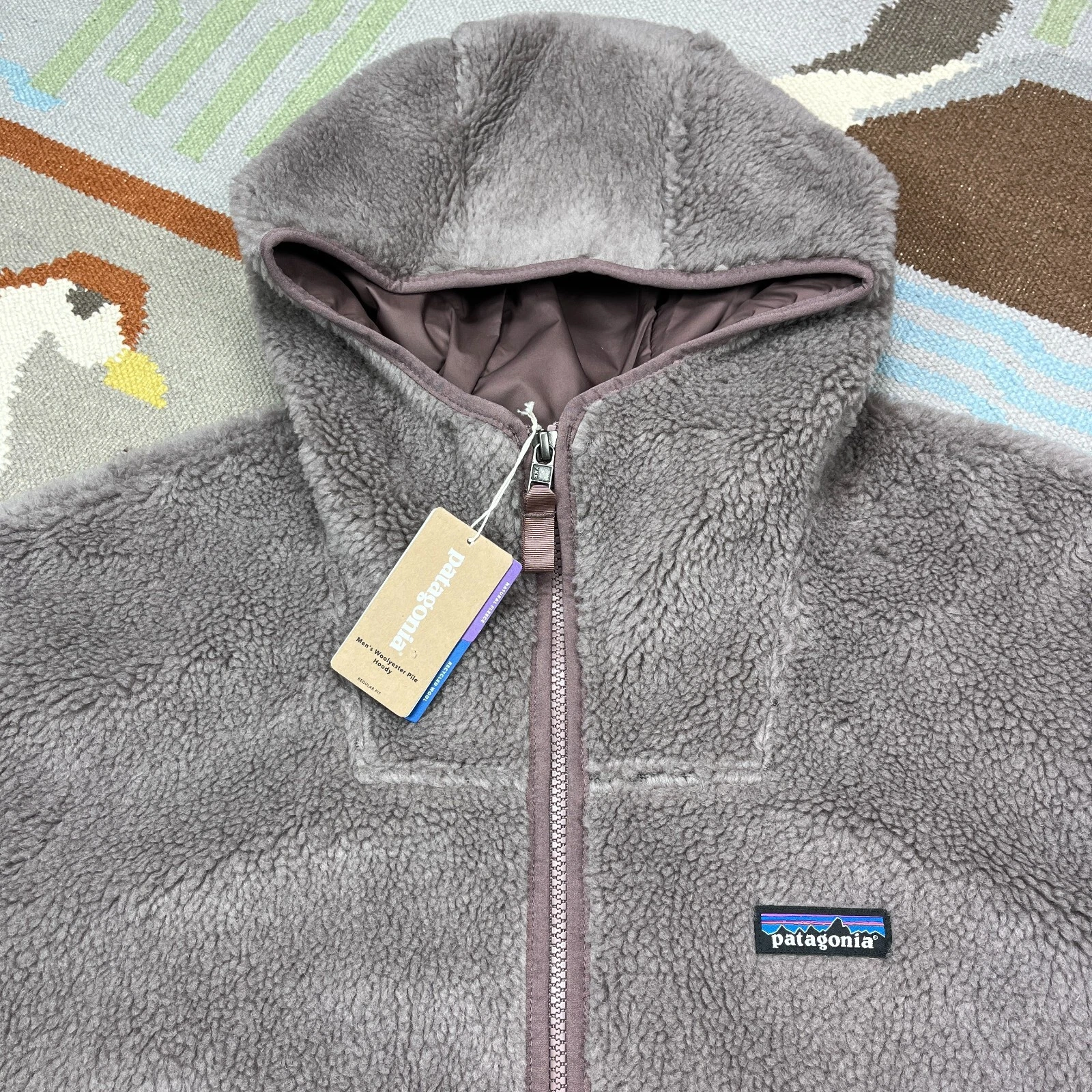patagonia woolyester pile full zip jacket