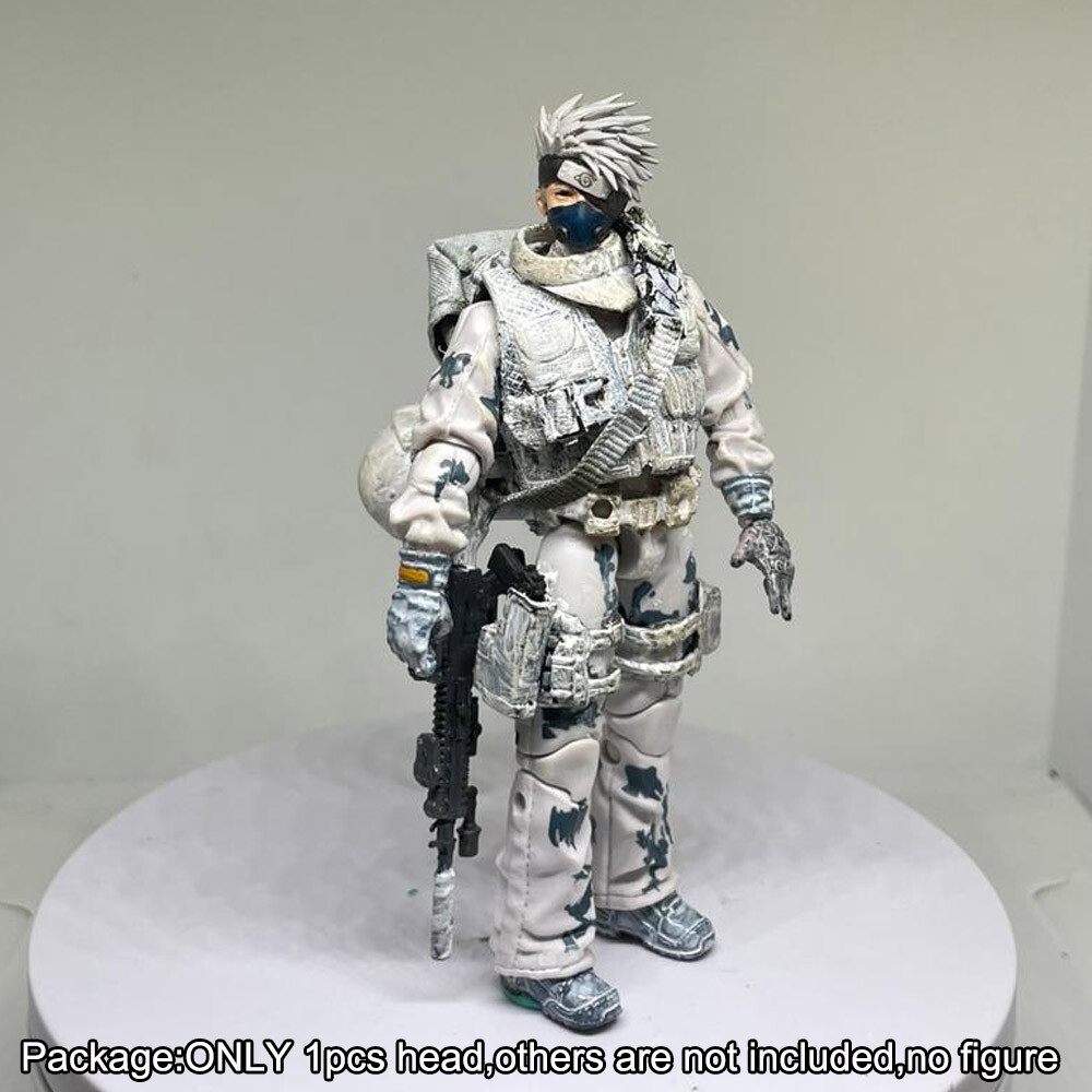 Premium 1/18 Hatake Kakashi Head Sculpt Male Soldier Head For 3.75