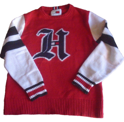 LEVIS HAMILTON & Tommy Hilfiger Herren Woll-Pullover, Logo, Größe L