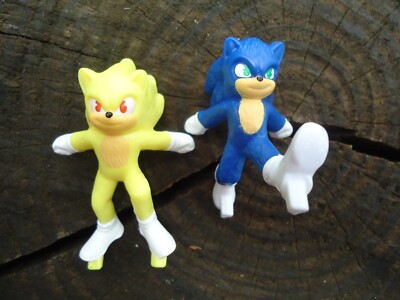 Sonic the Hedgehog Toy Figures Set 2 Blue Yellow Supersonic Movie Mc Donalds