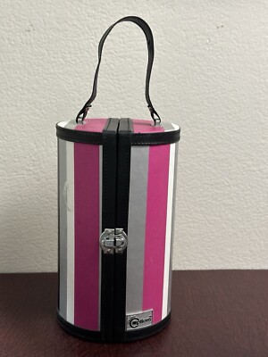 Creative Options 4 Tray Bead Tower Travel Case Storage Beading Pink Stripes