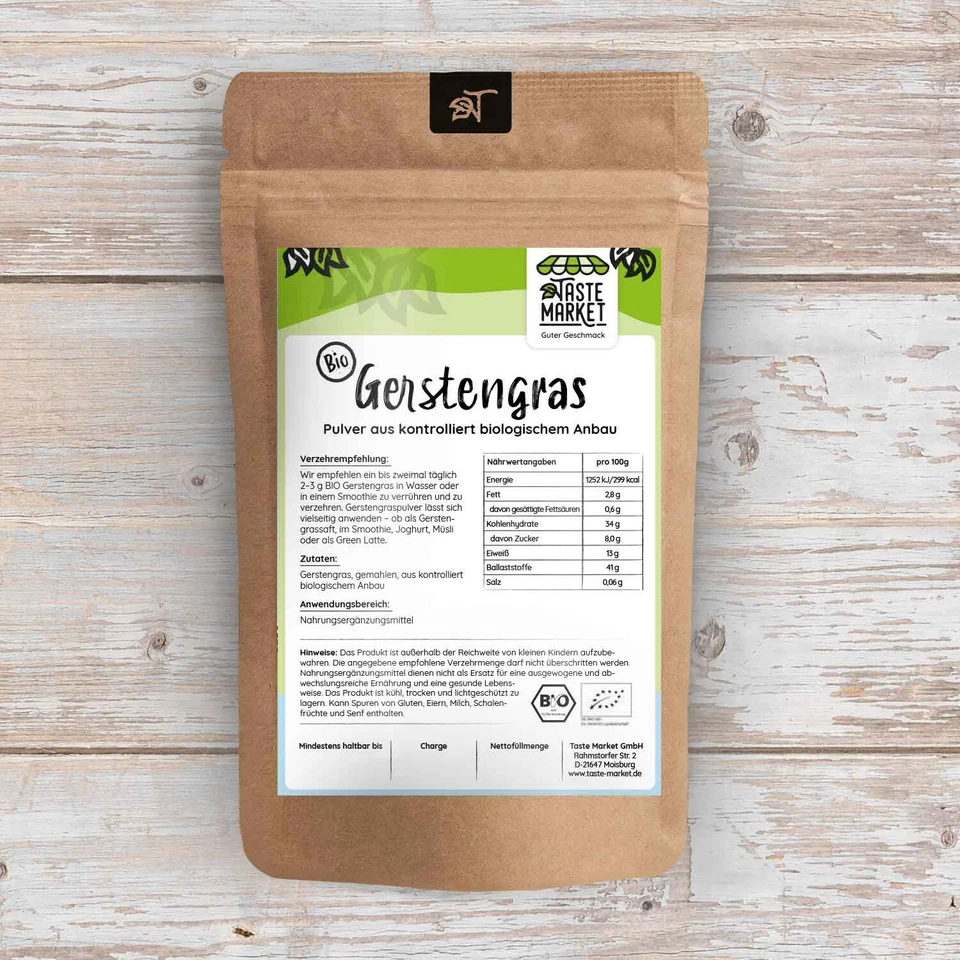 1 kg BIO Gerstengras Pulver | 100% naturrein | gemahlen | Bioqualität  - Bild 3 von 4