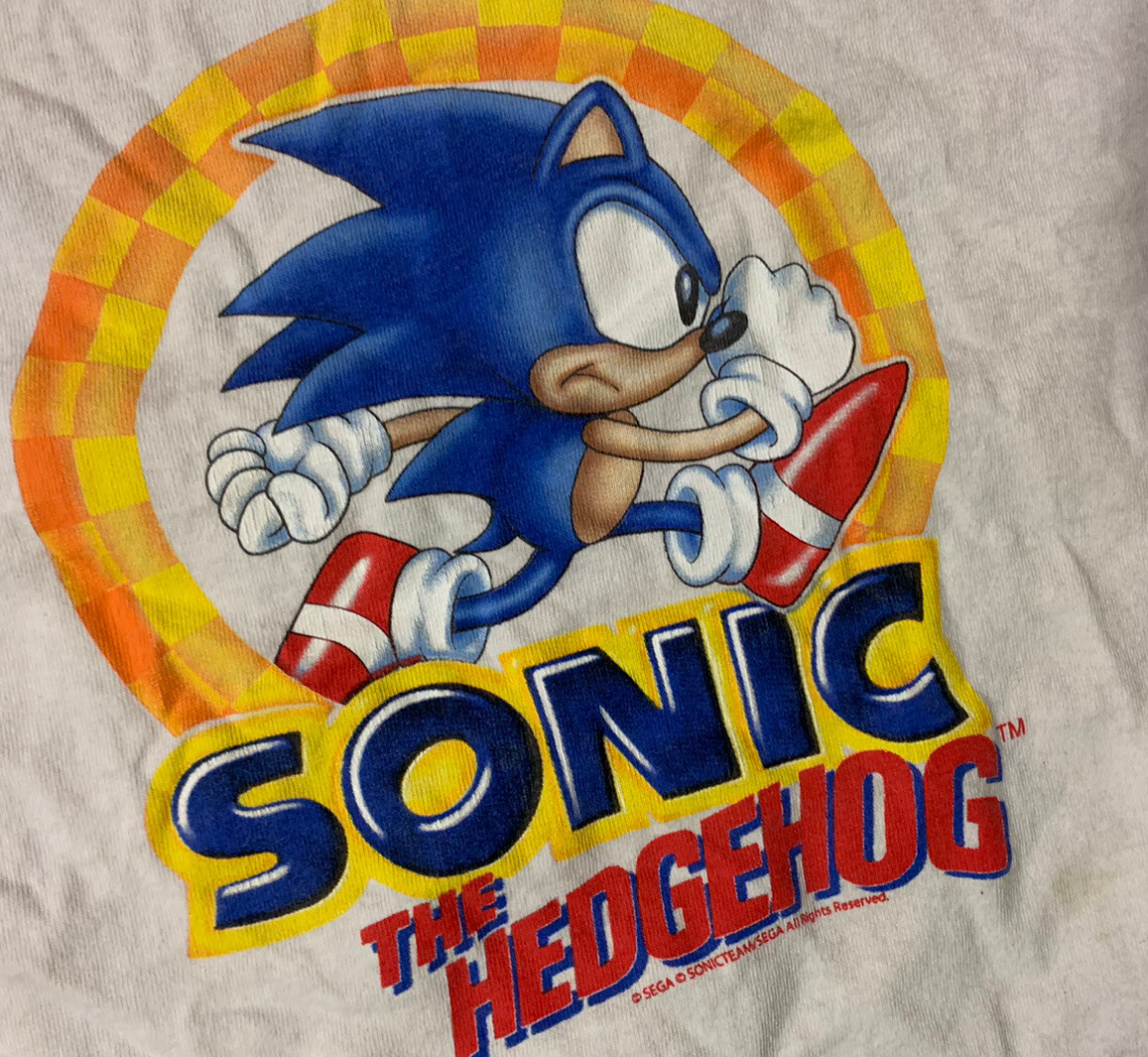 Sega Sonic The Hedgehog Ringer T Shirt Size Large | eBay