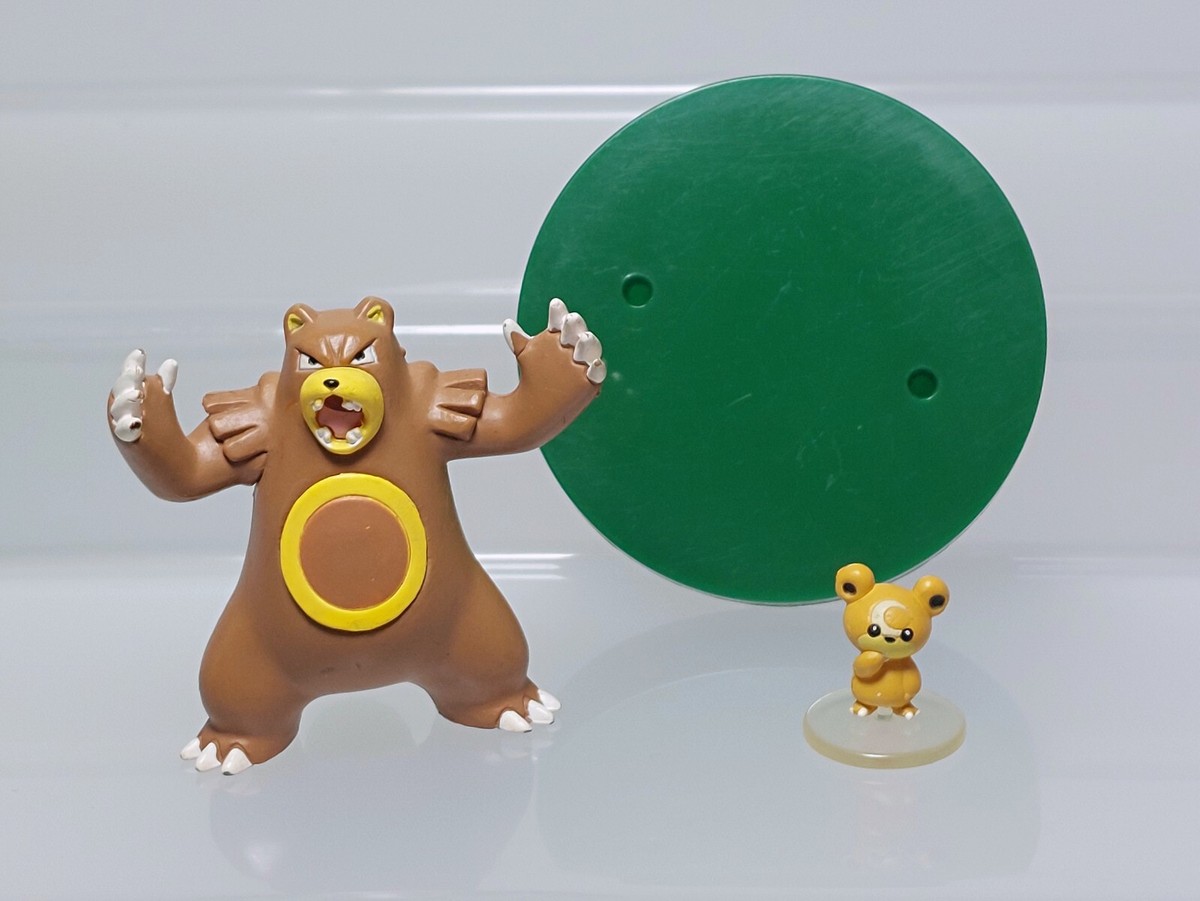 Ursaring Teddiursa Pokemon Zukan 1/40 Scale Figure Tomy 2005 Ursaring Teddiursa Pokemon Zukan 1/40 Scale Figure Tomy 2005