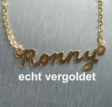 Elegant Necklace Ronny Chain Real Gold Plated Name Name Necklace New