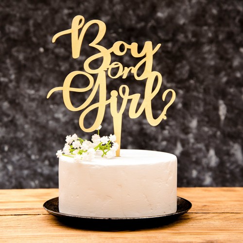 Boy Or Girl Baby Shower Gender Reveal Baby Arrival Cake Topper Gold Rose Gold 31 Ebay