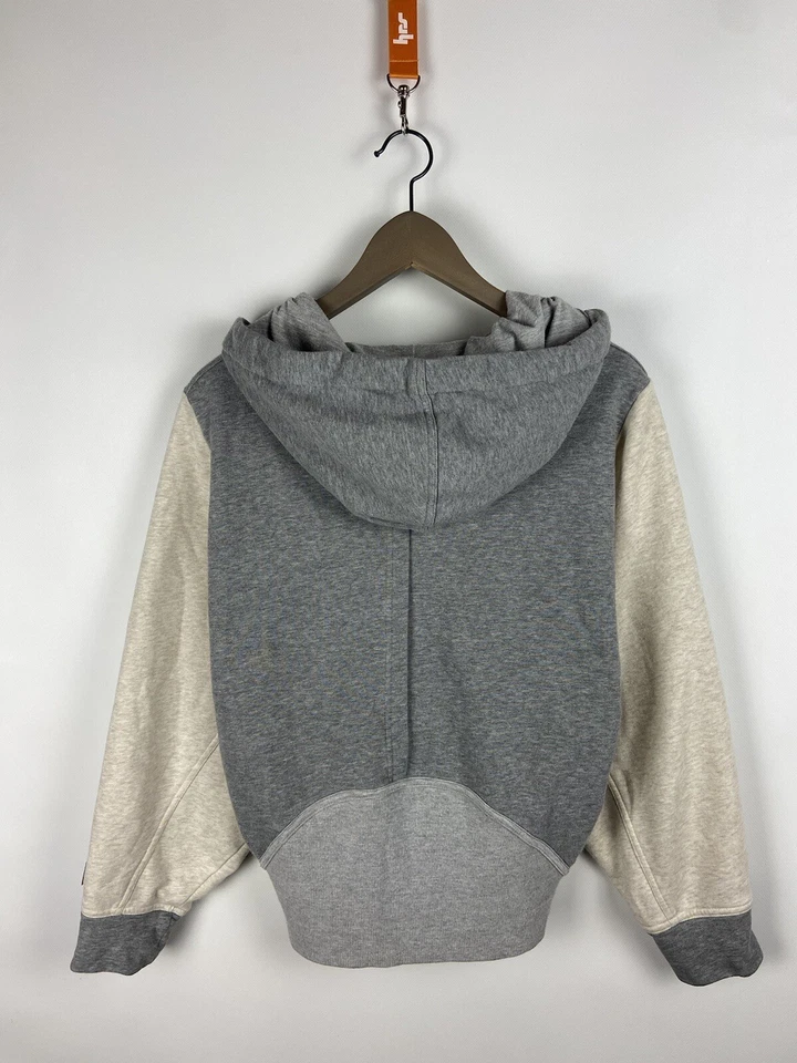 Moletom Adidas Stella Mccartney feminino com zíper cinza com capuz tamanho P - Imagem 2 de 4