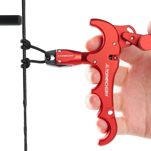 Tiro con arco 4 dedos 360° giro arco compuesto pulgar liberación ayuda caza - Imagen 10 de 20