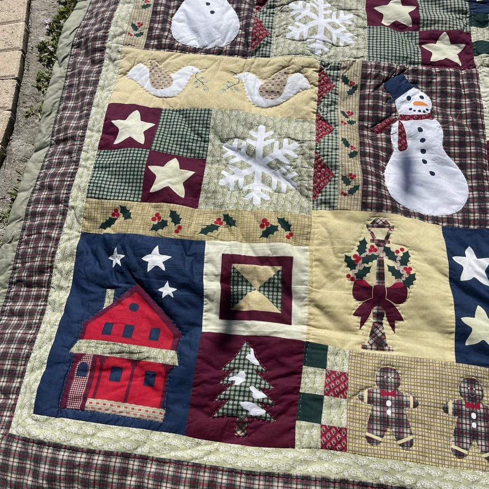 Vacaciones de Navidad Invierno 86” X 86” Edredón Almohada Fundas Muñecos de Nieve Americana Sunham Foto 4 de 4