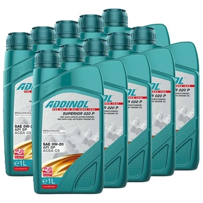 Huile Addinol 0W-20 Superior 020 P 10 X 1 Litre pour Citroen Fiat Honda Hyundai - Photo 1/4