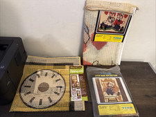 LOT OF 3-TINA OF CALIFORNIA LATCH HOOK RUG PATTERN RAGGEDY ANN AND ANDY-VINTAGE