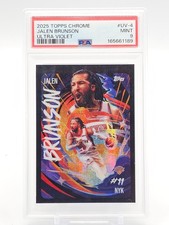 JALEN BRUNSON 2025-26 TOPPS CHROME ULTRA VIOLET CASE HIT SSP #UV-4 PSA 9 Q7244