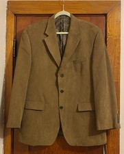 Vintage Ralph Lauren Corduroy Blazer Jacket Tan Brown Mens 44R