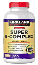 Kirkland Signature Super B-Complex with Electrolytes, 500 Tablets