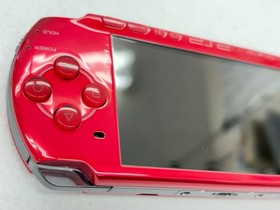 TESTED SONY PSP 3000 RED Console + Charger + battery + 3 games  Region free 32MB