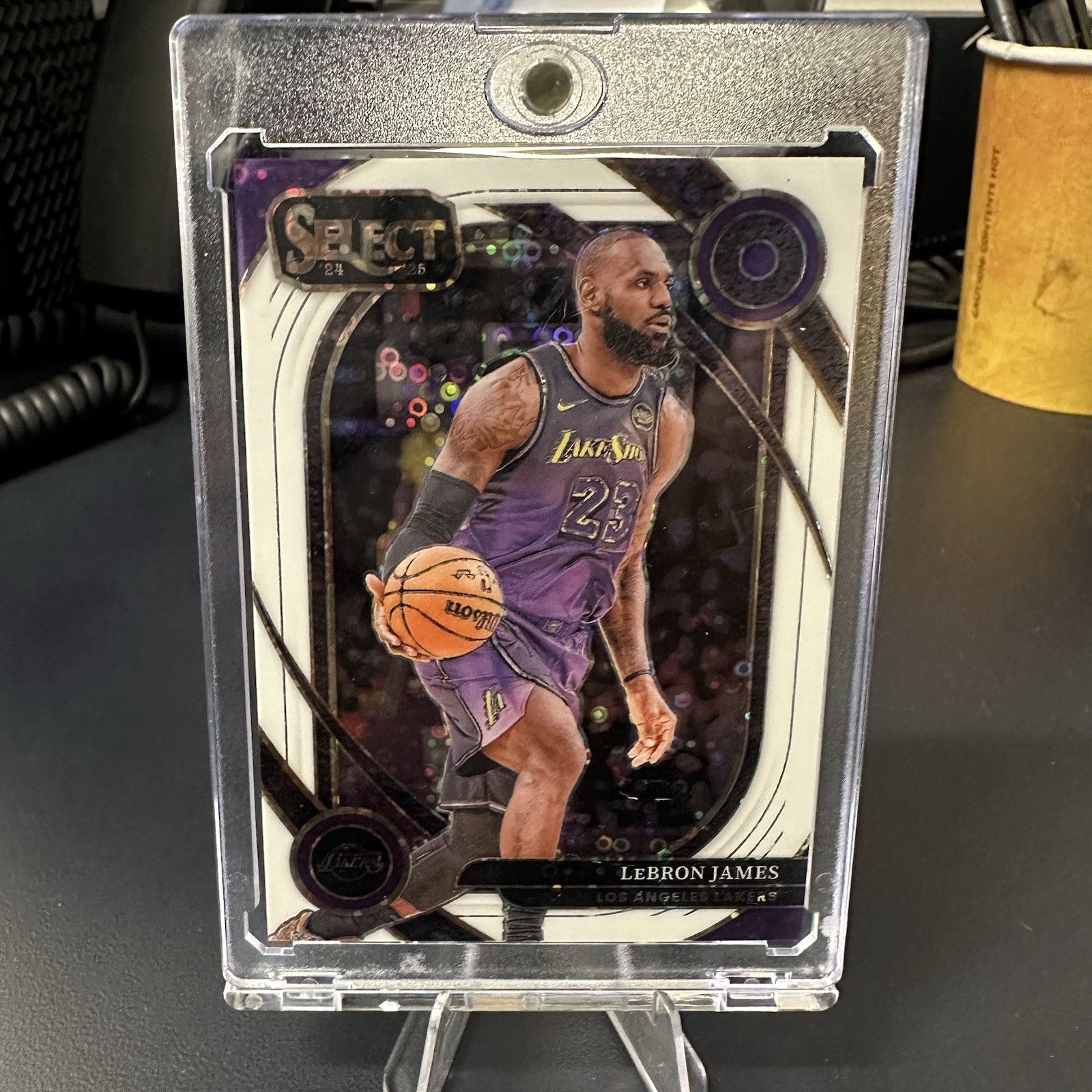 2024-25 Panini Select - Courtside LeBron James #241 White Disco Prizm /75