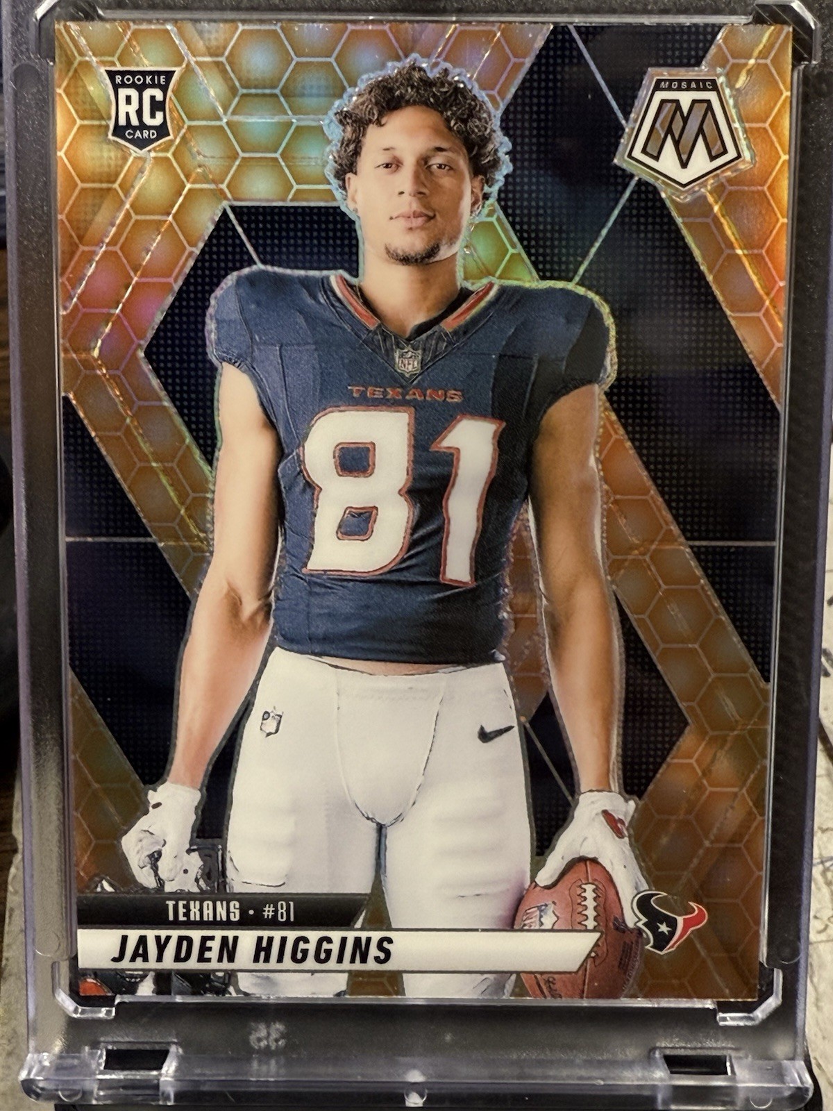 2025 Mosaic - Jayden Higgins Honeycomb Variation #286 Rookie (RC) Texans
