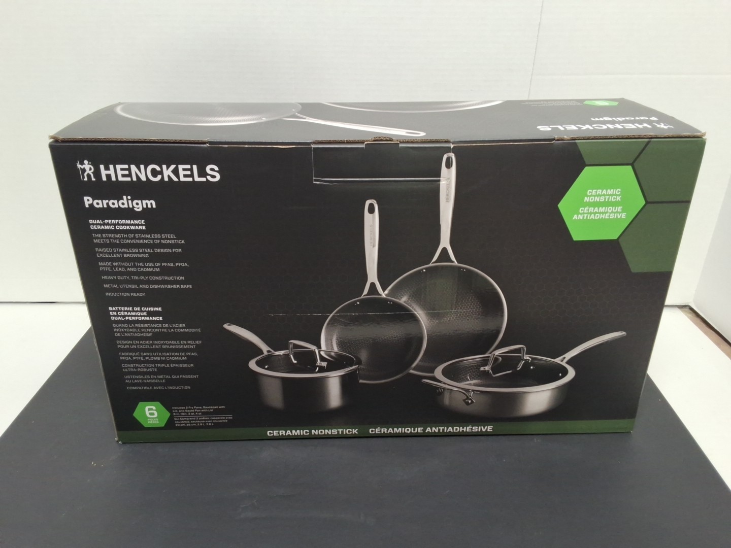 Henckels 6 Piece Paradigm Hybrid Ceramic Nonstick Cookware Set