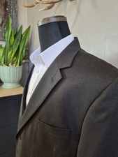      Jos A Bank Wool Sport Coat 46L Dark Brown Blazer 3 Button