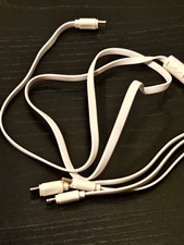 3-in-1 USB-C to USB-C/Micro-USB Flat Multi Charging Cable White 1:3