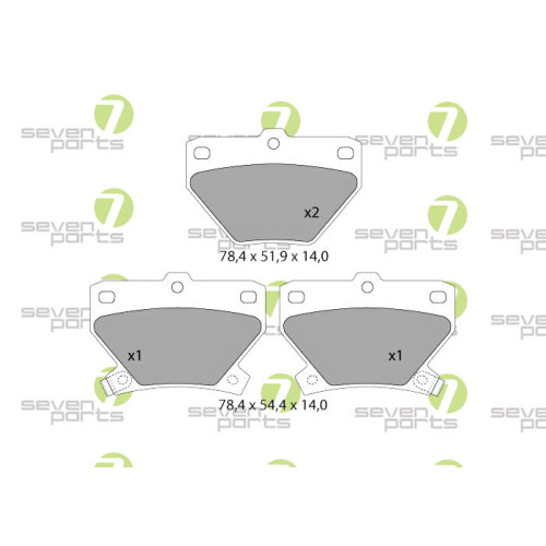 Plaquettes de frein Seven Parts SVP24430 sécurité Lexus trajets quotidiens