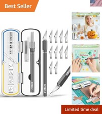 Exacto Knife 12 Pcs Exacto Knife Set with Case Craft Hobby Precision Knife wi...