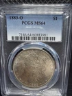1883-O Morgan Silver Dollar PCGS MS64 New Orleans Mint Better Grade Morgan