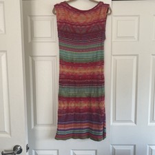 Lauren Ralph Lauren Rainbow Indian Tribal Linen Sleeveless Sweater Dress sz. L