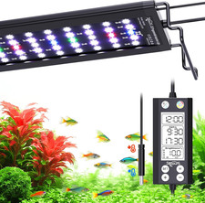 Aquarium Light for Fish Tanks, 24-30In Full Spectrum LED Lights with Temp Alarm,