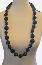 Kukui Tree Nut Lei 32 Natural Brown Genuine Nuts Approx 38" Long Vntg New W/Tag