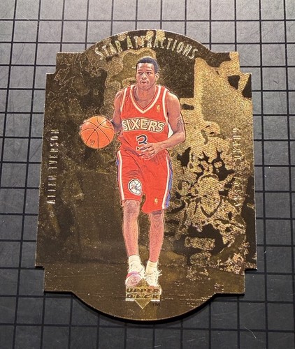 Allen Iverson [Gold] #SA9 1997 Collector's Choice Star Attractions card