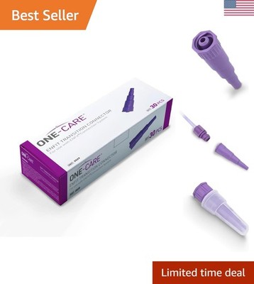 ENFit Transition Connector, 30/box, ENFit Syringe Adapter, purple