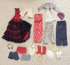 VINTAGE BARBIE CLOTHES LOT DRESS PANTS SHORTS ACCESSORIES