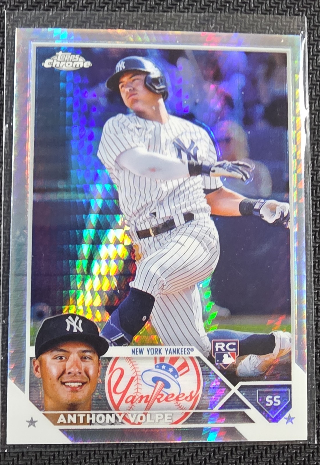 2023 Topps Chrome - Anthony Volpe #4 Prism Refractor (RC)
