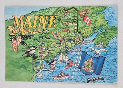 The Pine Tree State Maine ME USA Scenics & Landmarks 6x4 Postcard Unposted 