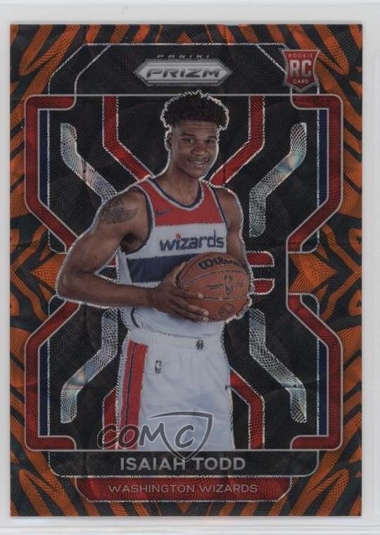 2021-22 Panini Prizm Choice Tiger Stripes Prizm Isaiah Todd #299 Rookie RC 14t3