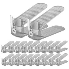 CiBiZi Clear Shoe Slots Organizers 20Pack Stacker 20 Pack, Grey