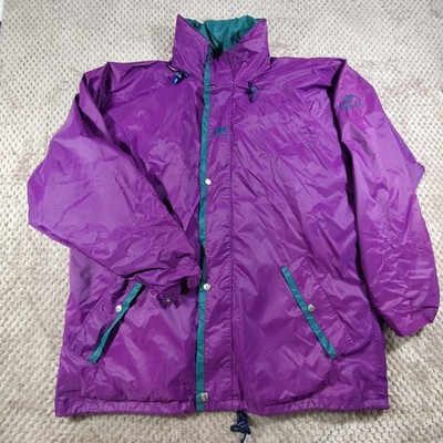 Vintage 90 s Helly Hansen Rain Windbreaker Hooded Full Zip Jacket Xl Purple 