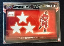 2021-22 Upper Deck Credentials Tyler Bertuzzi #3S-9 3rd Star Of The Night