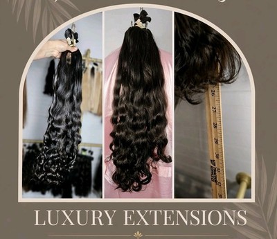 100 % Human HAIR Bundle Virgin Hair Donated  Girl 168 Grams Thick Naturally Wavy
