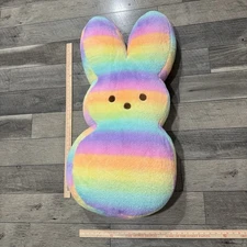 PEEPS Plush Easter Bunny 37" Jumbo Rainbow Tie Dye Huge Big Stuffed Rabbit Large