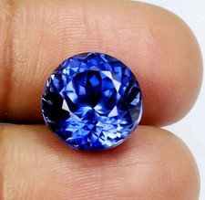 10.25 Ct Natural Blue Flawless Sapphire Round Cut Certified Loose Gemstone